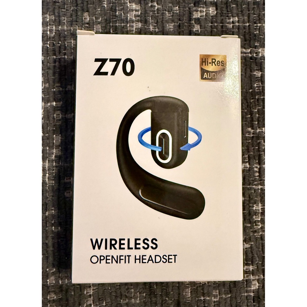 Z70 Wireless OpenFit Headset OS New Black 180 Rotating Audio Bluetooth 5.4